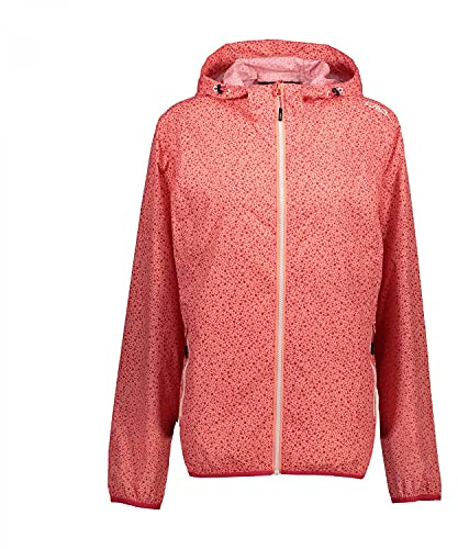 CMP - Giacca Donna con Cappuccio Antipioggia, Corallo, L