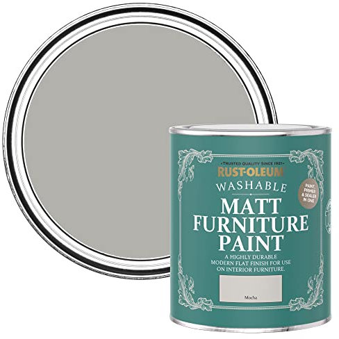 Rust-Oleum Grey Furniture Paint in Matt Finish - Mocha 750ml