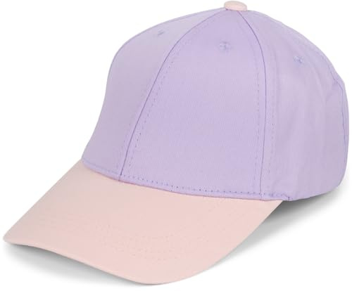 styleBREAKER Unisex Baseball Cap zweifarbig Pastell oder kräftig | 6-Panel Cap Mehrfarbig verstellbar mit Schnalle | Sommer Basecap aus Baumwolle, Farbe:Flieder-Rose