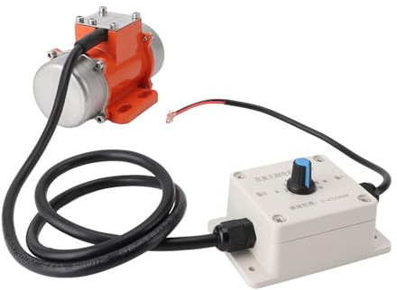 Sunicon Concrete Vibrator, 15W 4000RPM Aluminum Alloy Electric Vibrating Motor with Speed Controller DC Vibration Motor Exciting Force Small Electric Motor for Shaker Table (DC12V)