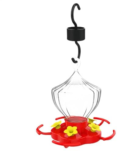 Distributore per nettare Colibris – Grande serbatoio di apertura, mangime da parete | con 5 porte, anti-quarto, appeso dopo per l'umidità della pelle degli uccelli in giardino