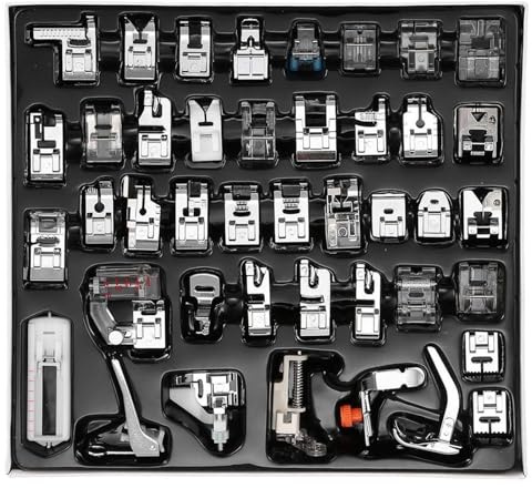 42 Piedini Piedino Per Macchina Macchina Da Cucire Kit Premistoffa Per Singer, Brother, Janome, Toyota, Elna, Aeg, Baby Lock