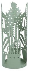 Brandani 51746 Portabicchieri Cactus, Verde, Metal, 8x20h cm