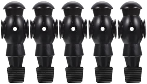 YARNOW Figuras de Jugadores de Futbolín Masculinos Negras, Resina Duradera, Juego de 5 Piezas, Accesorios Reemplazo para Futbolín de Mesa, Compatibles Futbolines Recreativos, Uso en Sala