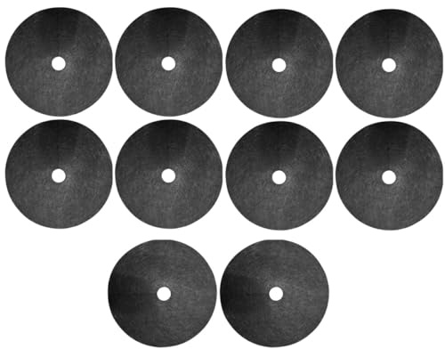 EXCEART 10 Pezzi Telo da Giardino per Diserbo Non Tessuto Traspirante, Copertura Terreno Biodegradabile per Frutteto e Serra, Anello Pacciamatura Diametro 32 Cm per Uso Esterno e Aiuole