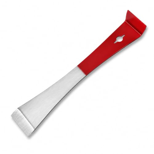 Ciseau d'apiculteur de 240 mm avec fonction balai à abeilles - Accessoire pour apiculteur en acier inoxydable pour l'entretien des ruches, enlever la propolis, desserrer les cadres en nid d'abeille et
