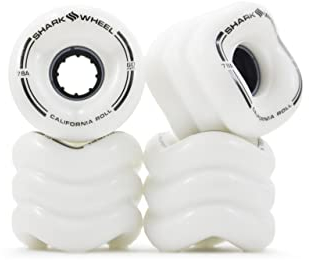 Shark Wheel California Roll Skateboard/Longboard-Räder, 60 mm, 78 A, klein, White