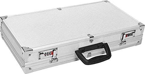 COSTWAY Maletín para Pistola Caja de Munición Caza 47 x 25 x 8,3 cm con Mango 2 Bloqueo de Contraseña 2 Llave