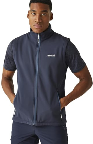 Regatta Herren Bradwell Iii' Full Zip Wind Resistant Softshell Gilet Bodywarmers, Navy, 50 EU