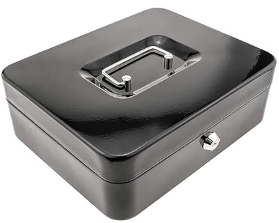 Kippen 10032N4 - Caja de caudales con bandeja para monedas. Color Antracita. Dimensiones: 300 x 240 x 90 mm.