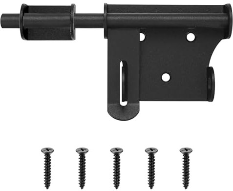 Chiavistello per Cancello, Serratura Porta Chiavistello, Chiusura Porta Chiavistello, Chiavistello per Porta in Legno, Bagno, Camera da Letto, Capannone, Cancello, Giardino, Garage - 158mm