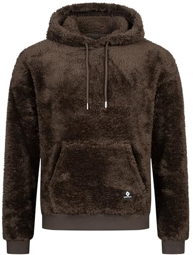 Höhenhorn Bärg - Felpa con cappuccio in pile Teddy, da uomo, marrone, XXL