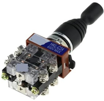 Interruptor con palanca de mandos Monolever, interruptor maestro cruzado basculante, 2 vías, 4 vías, reinicio automático, bloqueo automático, 2NO, 4NO, tamaño del orificio 22mm, HKL-C12 C22 C24(4 way