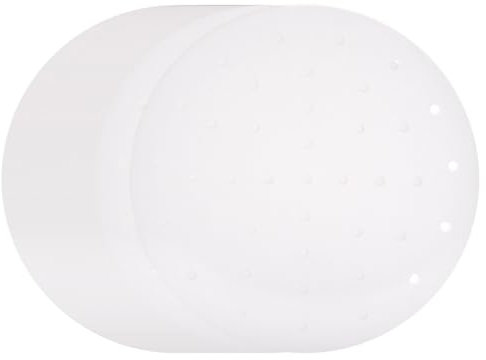 sourcing map 200pcs Air Fryer Liners 10 Inch Round Bamboo Steamer Liners with Holes Non-Stick Perforated Parchment Paper Sheets Disposable Steamer Paper for Air Fryers Steaming Basket, White