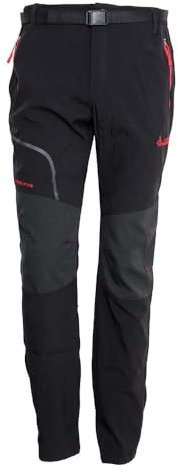 VeloZenith Pantalones de ciclismo para hombre, pantalones largos, MTB, bicicleta de montaña, deportes, al aire libre, camping, escalada, correr, cortavientos, transpirables, primavera y otoño, Black