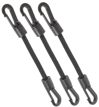 Toyvian Sangle à Crochet Multifonction Élastique en Pom Et Caoutchouc, Lot De 3, Compacte Et Résistante, pour Camping, Kayak Et Fixation D’Objets en Plein Air