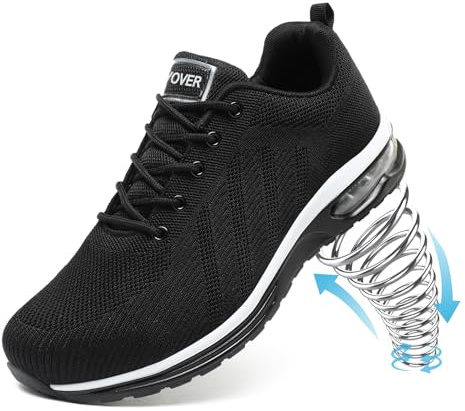 Bravover Chaussures de Sécurité Hommes Femme Embout Acier Chaussures Baskets de Secruite Légère Chaussure Travail Confortable Respirantes Chaussure de Chantier Antidérapantes