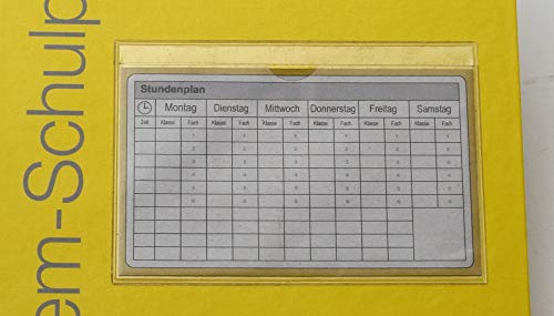 TimeTex Stundenplan-Klebetasche mit 5 Stundenplänen, z.B. zum Aufkleben auf den System-Schulplaner von Timetex - 10744