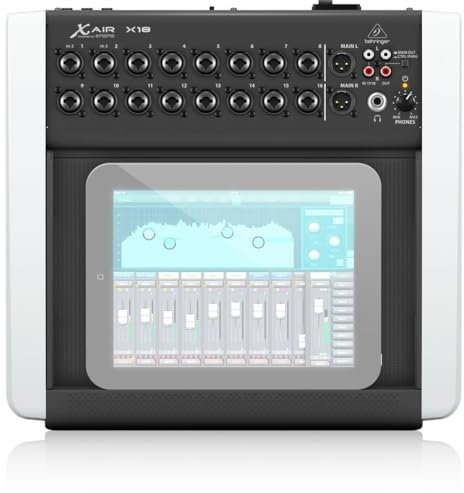 Behringer X AIR X18 18 Channel, 12-Bus Digital Mixer for iPad/Android Tablets with 16 Programmable Midas Preamps, Integrated Wifi Module and Multi Channel USB Audio Interface