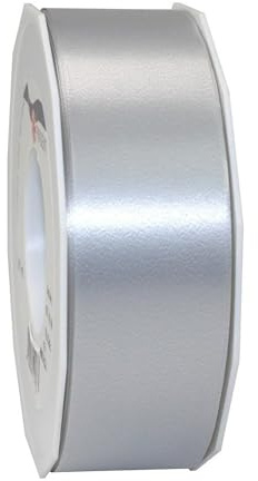 C.E. PATTBERG Cinta regalo color plata, 91 m de cinta embalar para rizar, 40 mm ancho para manualidades, decoración y envolver regalos para cualquier ocasión
