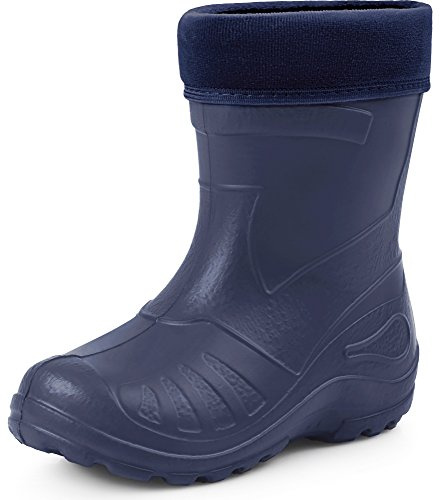 Ladeheid EVA Botas de Agua Unisexo Niños Niñas KL050 (Azul Oscuro, 35 EU)