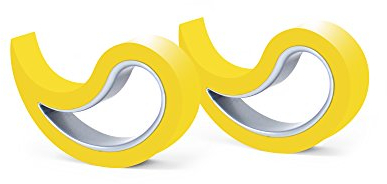 Stoppy, Stoppi, Fensterstopper, Türstopper, Türkeil, Türhaken, Fensterklammer, 2er Set (erhältlich in 14 Farben) (gelb)