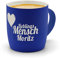 printplanet - Kaffeebecher mit Namen Moritz graviert - SoftTouch Tasse mit Gravur Design Lieblingsmensch - Matt-gummierte Oberfläche - Farbe Blau