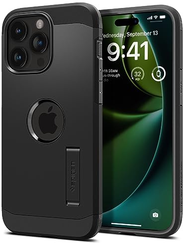 Spigen Hülle für iPhone 15 Pro Max Tough Armor MagFit Kompatibel mit MagSafe -Schwarz