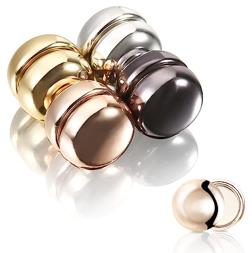 4 Pairs Hijab Pins, Hijab Magnetische Pins 4 Farben Hijab Brosche Magnetischer Hijab Magnetknöpfe Starke Metallbeschichtung Magnetbrosche Für Muslimischen Schal Multiuse Runder Clip Hijab Magnet