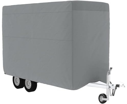 vidaXL Överdrag till hästsläp grå 334x148x230 cm non-woven tyg, skyddsöverdrag för hästsläp, hästsläpskydd, hästtransportöverdrag