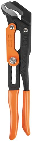 KLEIN TOOLS 68230 Rohrzange, S-Backe, Schnellverstellbarer, Klempnerschlüssel, passend für Rundrohre bis zu 3,8 cm und 1-1/4-Zoll-Sechskantmuttern, 33 cm