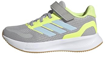 adidas Unisex Kids RUNFALCON 5 Shoes Kids, Grey Two/Crystal Sky/hi-res Yellow, 13 UK Child