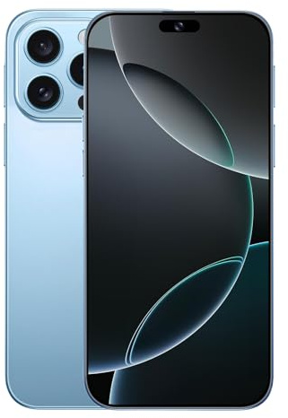 QrZrQ 4G Smartphone Android 12.0 débloqué, Téléphone Portable 4G Double SIM, Écran HD+ 6,6, Batterie 5000mAh, Octa Core, Face ID, 4Go+32Go, Caméra 16MP+13MP, OTG (Blue)