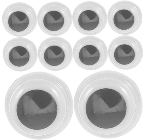 Gatuida 500pezzi Occhi di Plastica Autoadesivi Rotondi Bulbi Oculari per Lavoretti Adesivi per Occhi per Creazione Bambole Artigianato Fai da Te Forniture per Cucire