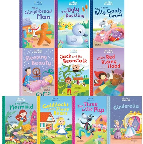 The Little Readers Fairy Tale Collection by Lake Press: Cinderella, The Three Little Pigs, Goldilocks, Little Red Riding Hood & More - 10 Timeless Stories for Early Learners (10-Book Set)