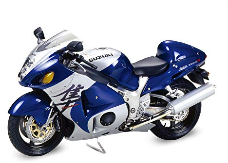 Tamiya 300014090-1:12 Suzuki GSX1300R Hayabusa Street ´98,originalgetreue Nachbildung, Plastik Bausatz, Basteln, Modellbausatz, Zusammenbauen, unlackiert, Blau