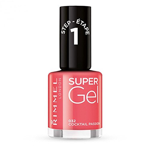 Rimmel London Smalto Unghie Super Gel - Nail Polish Effetto Gel a Lunga Durata - 032 Cocktail Passion - 12 ml