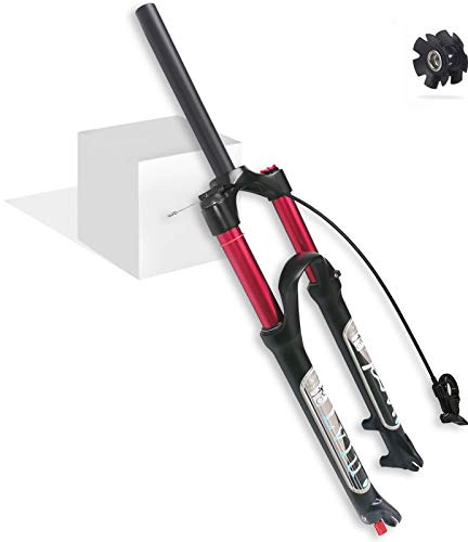 LvTu Aria Mountain Bike Forcella Anteriore MTB 26 27.5 29 Pollici 140mm Viaggio, 1-1/8 Leggero Freno a Disco Forcella Sospensione Bicicletta per 1.5-2.45 Pneumatici