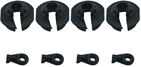 RCAWD Plastic Heavy Duty Shock Rod End and Spring Cup Set for Arrma 6S