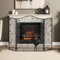 Dyna-Living Kaminblende Dekorativ 3 Paneele Schwarz Kaminblende 127,3 x 90,9 cm Schwerlast Kaminzaun Schutz mit Pfauenmuster Metall Kaminabdeckung Kamintor für Innenkamin