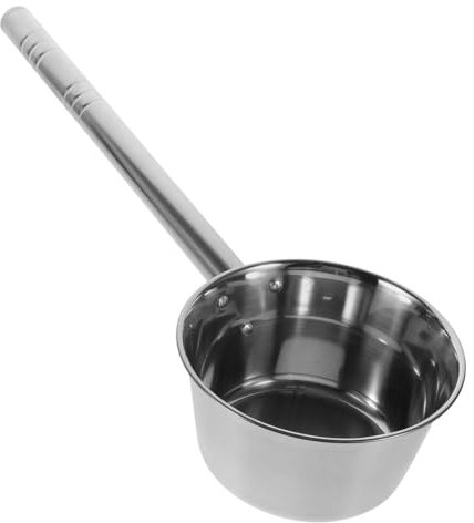 18.08 Zoll Schöpfkelle Edelstahl Groß,Wasserkelle Edelstahl Kochutensilien für Küche Garten Suppen Und Saucen Reinigen Von Obst Und Gemüse