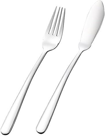 BESTYASH Vajilla Cuchillo y Tenedor Para Pescado De Acero Inoxidable Cubiertos De Hogar De Cubiertos Para Carne Uso Mesa Comidas Familiares