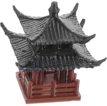 UKCOCO Estatua Pabellón Chino Miniatura para Decoración Realista Resistente y Detallada para Paisajismo Peceras