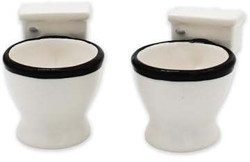 Winkee - Shot per WC | Divertenti bicchierini da liquore in stile WC | Bicchiere da liquore per WC | Set di 2