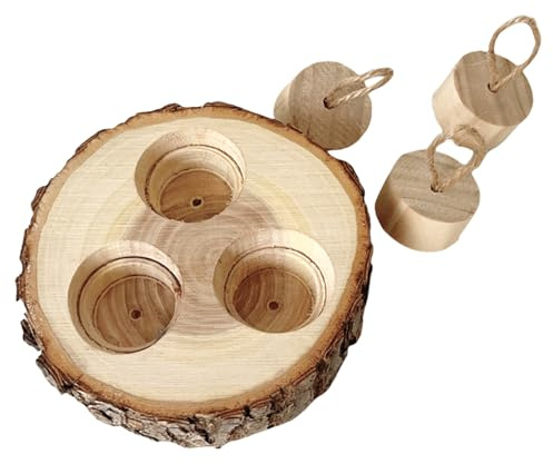 Giocattoli per la ricerca del cibo per criceti - Puzzle in legno con snuffle | Mangiatoia interattiva di arricchimento per conigli gerbilli ratti cincillà coniglietto | Giocattolo per piccoli animali