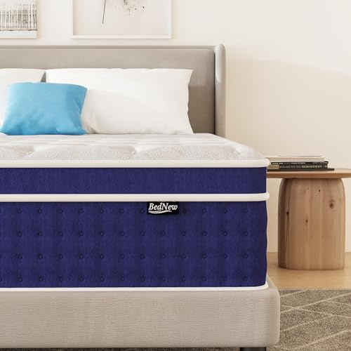 Bednew European Small Double Mattress 120x200cm, 12 Inch Innerspring Hybrid Mattress Double with Breathable Foam and Pocket Spring For Cool Comfort Sleep, Medium Firm Mattress(120x200x30.5cm)