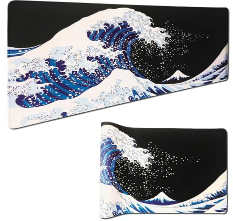900x400mm Large Mouse Pad Desk Pad, Stitched Edges Mouse Mat with Non-Slip Rubber Base, XL Gaming Mousepad for Office & Home (9040Hailang)