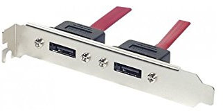 Dexlan Cable slot 2 ports eSATA avec cordon interne 30 cm