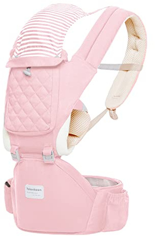Baby Carrier Newborn to Toddler, 6-in-1 Baby Carrier with Hip Seat Lumbar Support 7-41 lbs, Baby Soft Carrier for All Seasons & Positions, Adjustable Size for Shopping Hiking Travelling