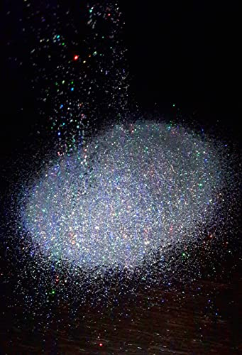 100g H+V Paul Kamm® Premium-Glitter Zusatz Wandfarbe Deckenfarbe Glitzer (Silber Hologramm 008HEX)